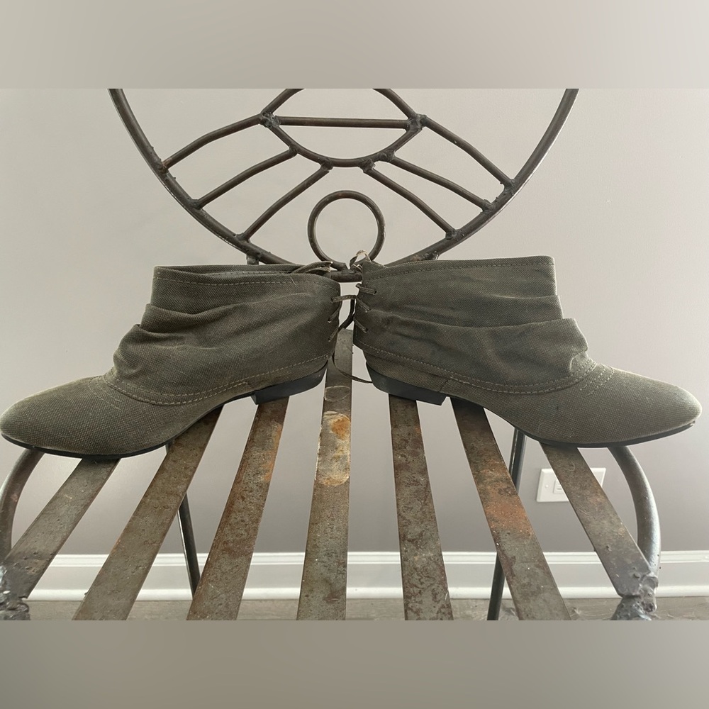 Big Buddha Olive Green Ankle Boots